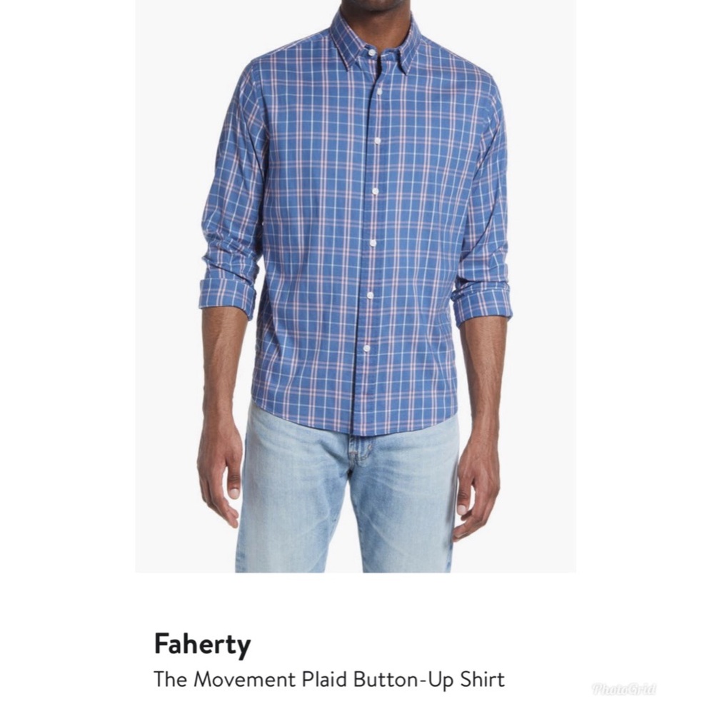 Faherty Button Down Plaid Shirt
